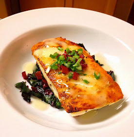 halibut seared alaskan beurre chard