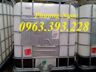 Tank nhựa IBC 1000L, bồn nhựa đựng hóa chất, thùng nhựa 1 khối cũ mới Fa00968be54a07145e5b