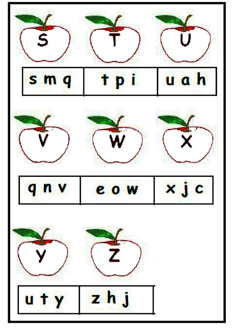 A to Z upper and lower case worksheet