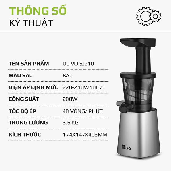 Máy Ép Hoa Quả Chậm OLIVO SJ210