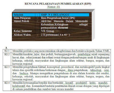 RPP IPS Kelas 7 Semester Genap Versi Lengkap Bukan 1 Lembar