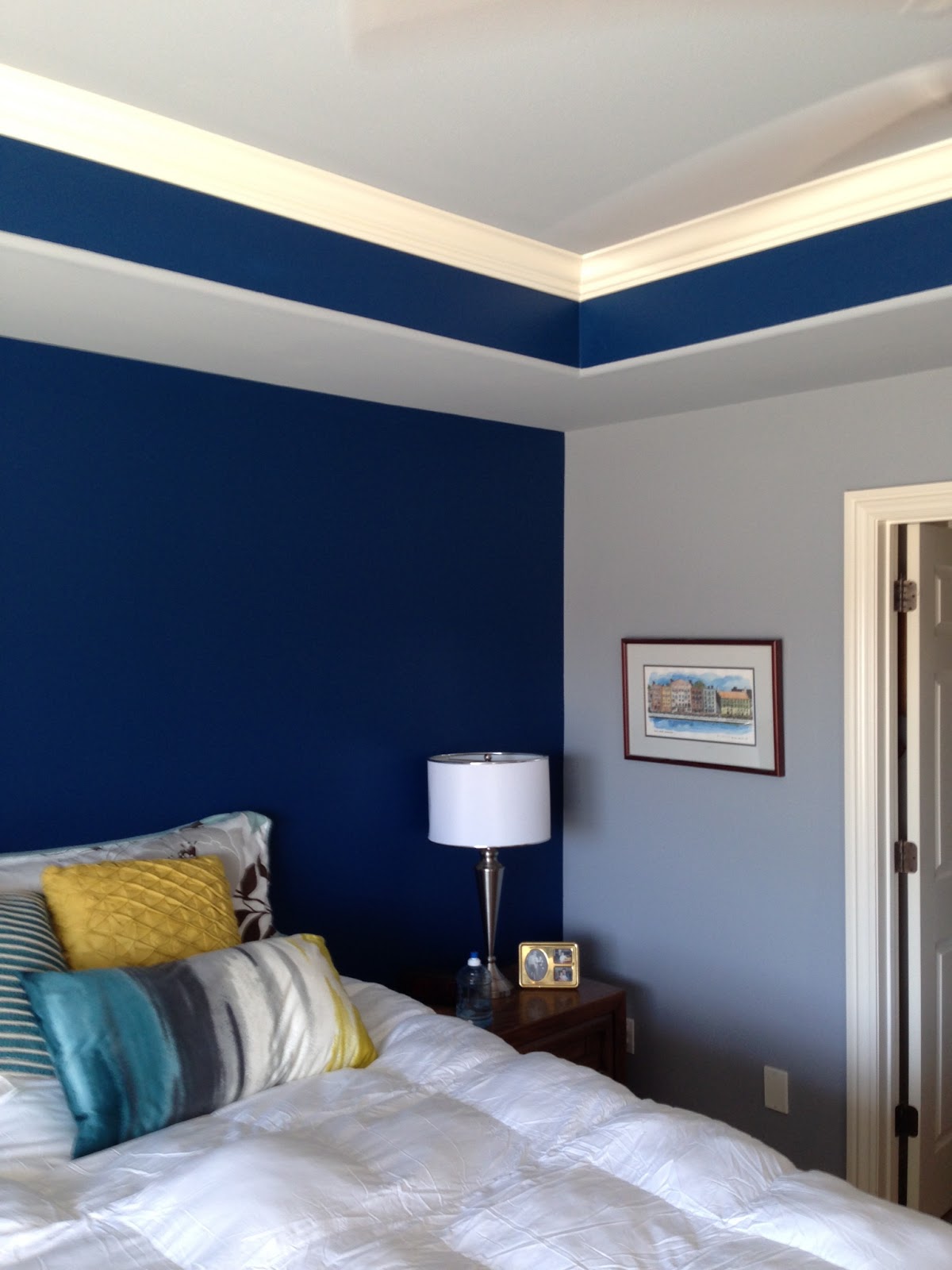 Lasun's Painting Interior Painting Gray + Blue Bedroom