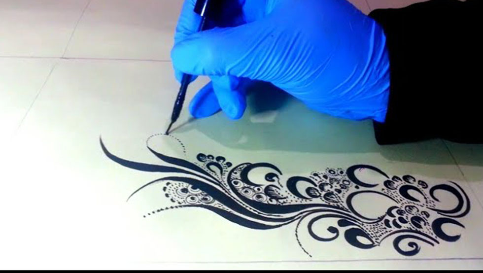 تعليم النقش اليمني تعلم النقش نقش الحناء خطوة بخطوة