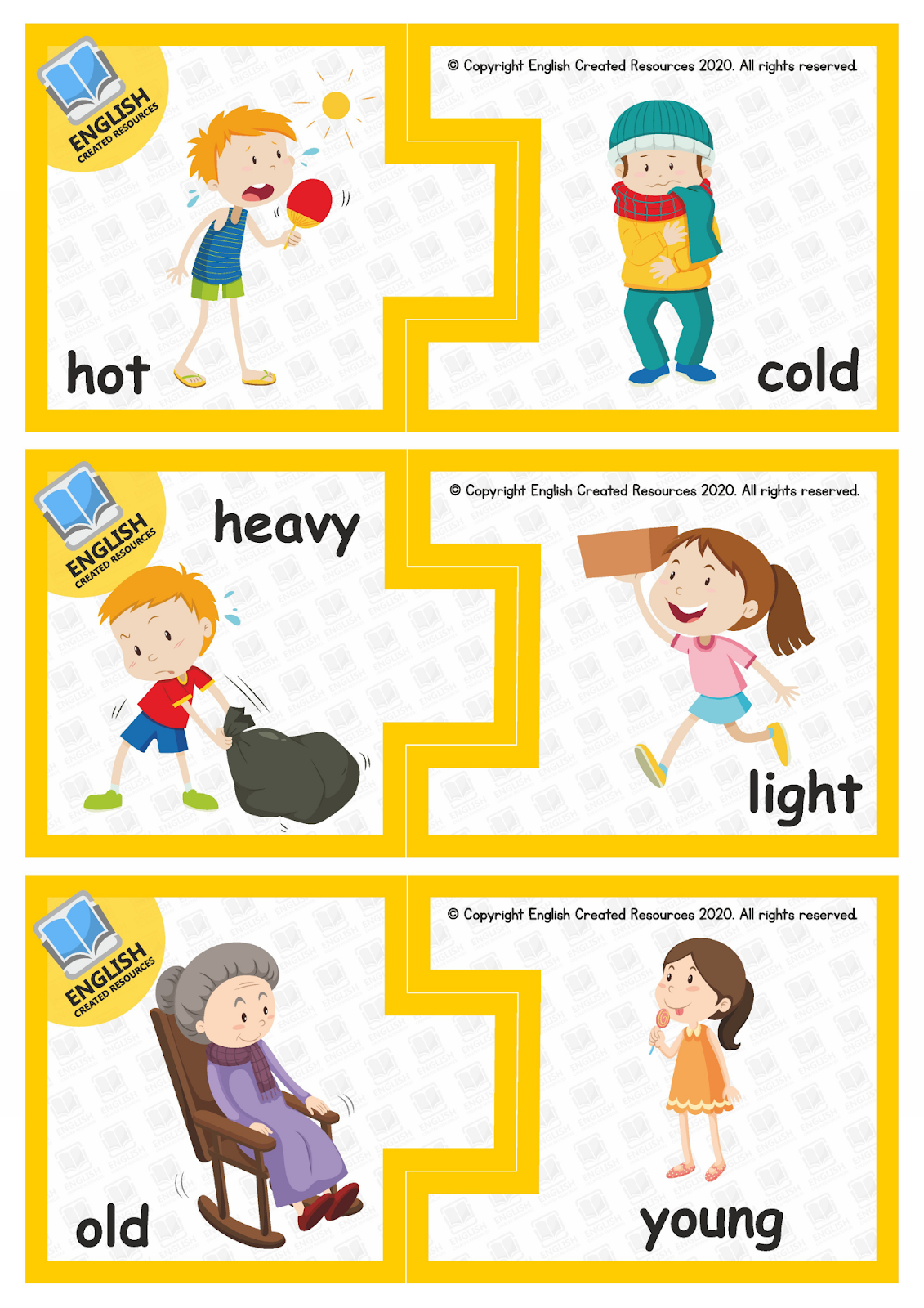 Opposites Puzzles – English Created Resources Opposites Puzzles – English Created Resources