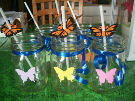 Butterfly Mason Jars at Butterfly Party at Pams Party and Practical Tips 