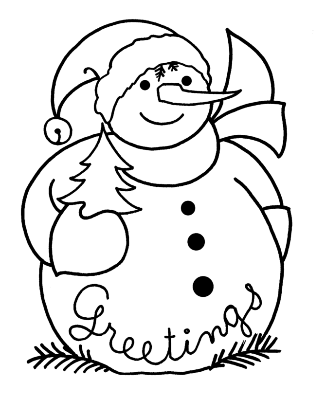 christmas greeting coloring pages - photo #49