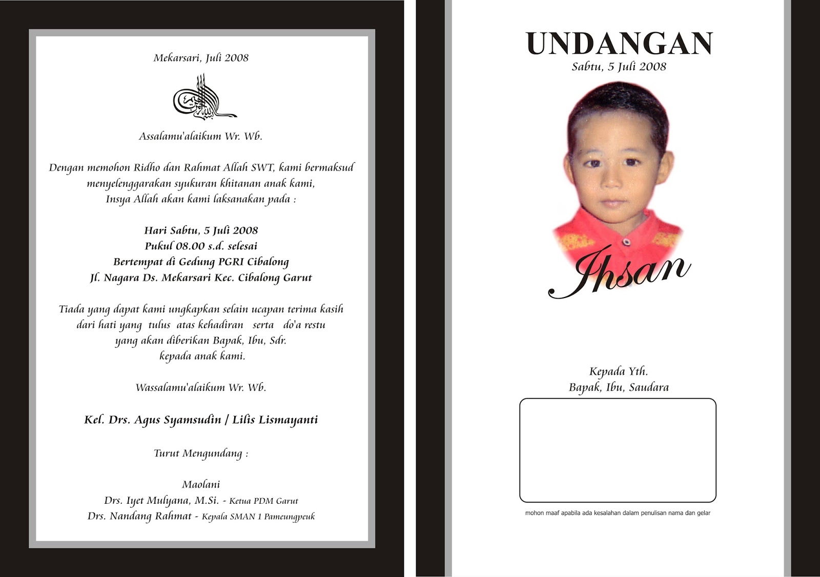 Kartu Undangan Dinner Dalam Bahasa Inggris