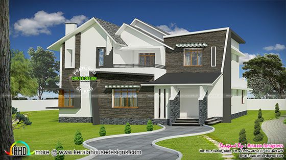 2395 sq-ft mix roof house architecture 2395 sq-ft mix roof house architecture