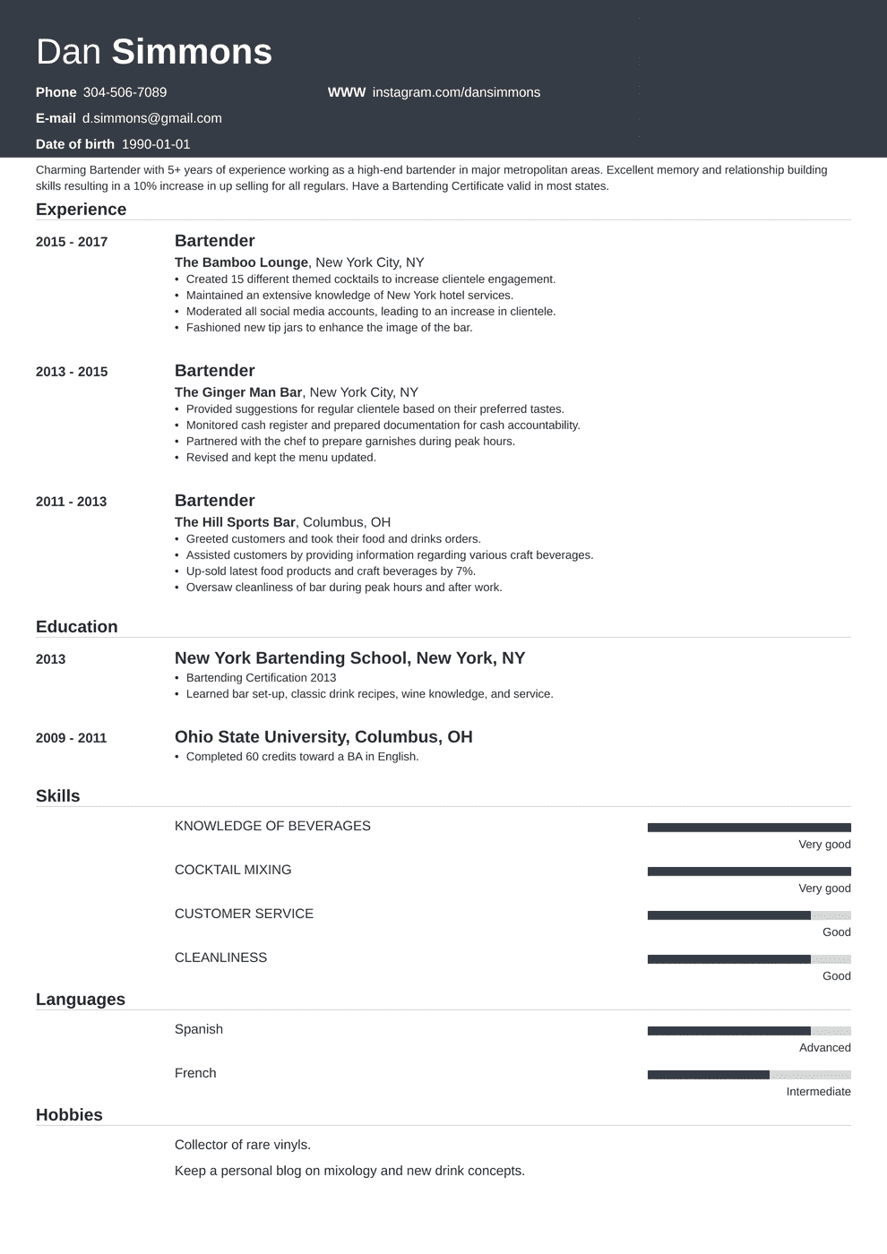 Bartending Resume Skills 2019 Sample Bartender Resume Examples 2020 bartender resume skills sample bartender resume skills bartender/server resume skills bartender resume skills examples head bartender resume skills bartender manager resume skills experienced bartender resume skills bartender resume skills and qualifications bartender resume example skills bartending skills for resume