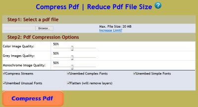 ridurre le dimensioni del file pdf