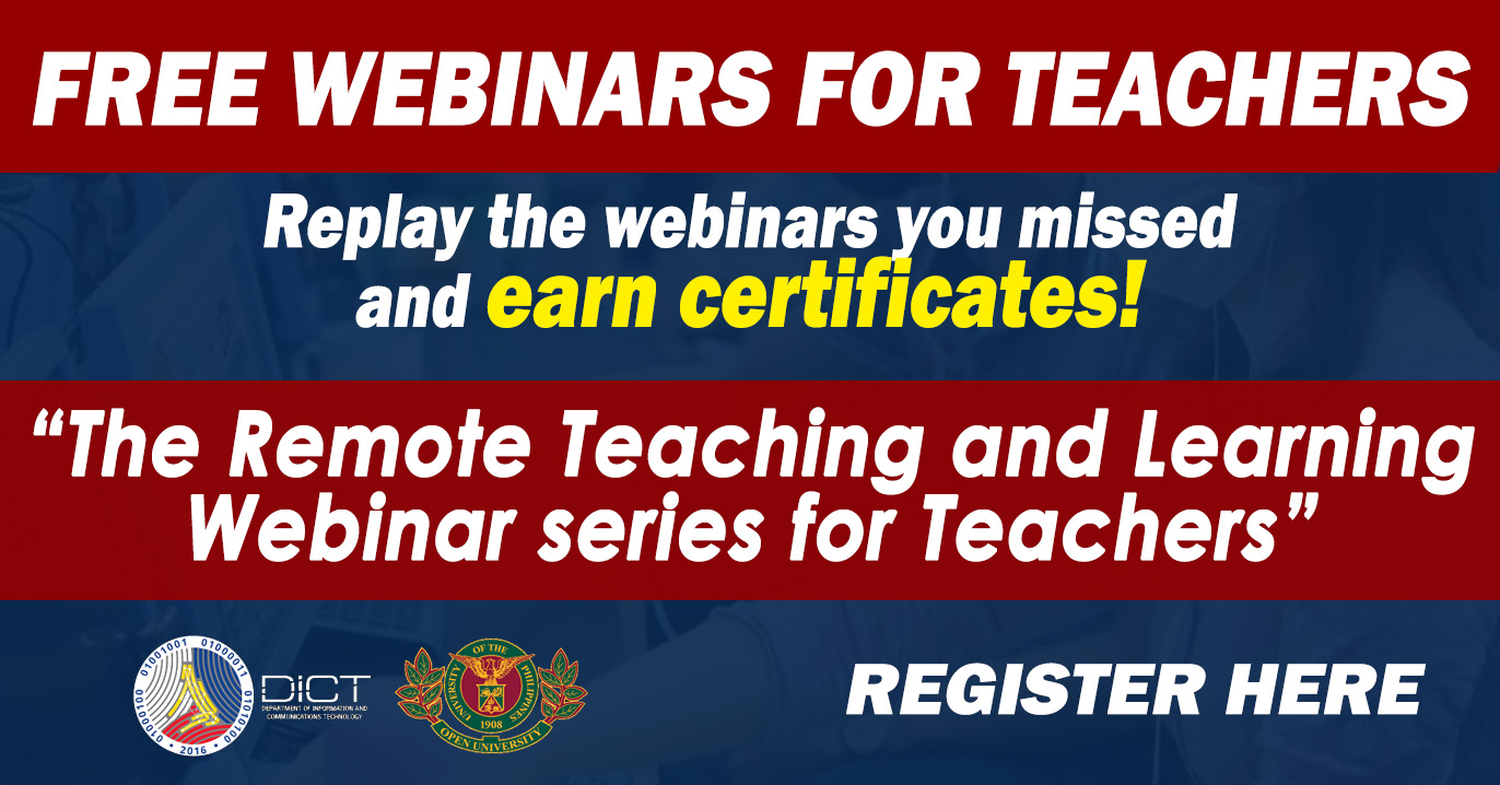 FREE WEBINARS FOR TEACHERS (Replay and earn ecertificates) Register