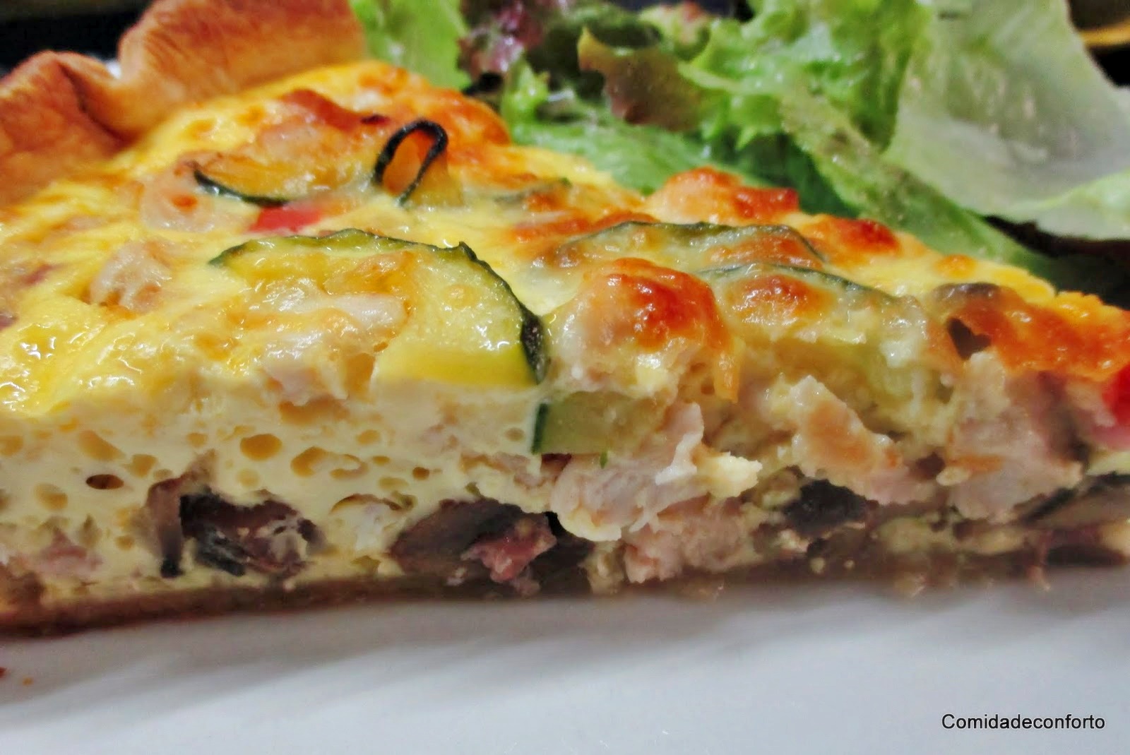 Arquivo das Melhores Receitas de Portugal Quiche de Frango, Bacon
