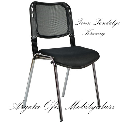 Form Sandalye Kromaj Ayakli Fileli Ofis Sandalyeleri Argetaofis Izmir Ofis Mobilyalari