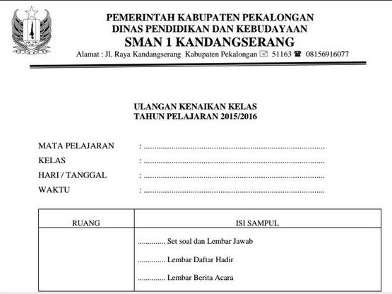 Contoh Sampul Soal Ujian Sekolah - Guru Paud
