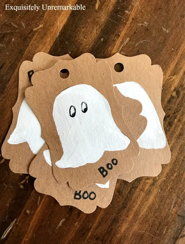 Cute Painted Ghost Banner For Halloween