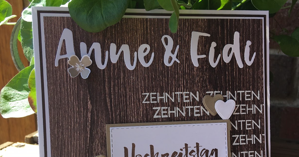 Stempelduett Glückwünsche zum 10. Hochzeitstag