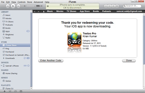 To redeem Free iTunes Redeem Codes in iTunes on your computer 03