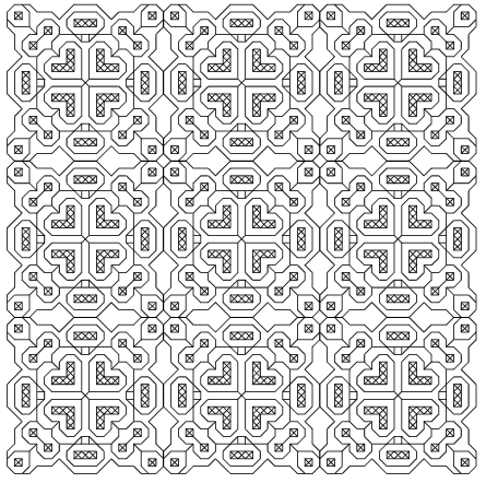 Imaginesque: Blackwork Embroidery: Small Motif/Fill Pattern
