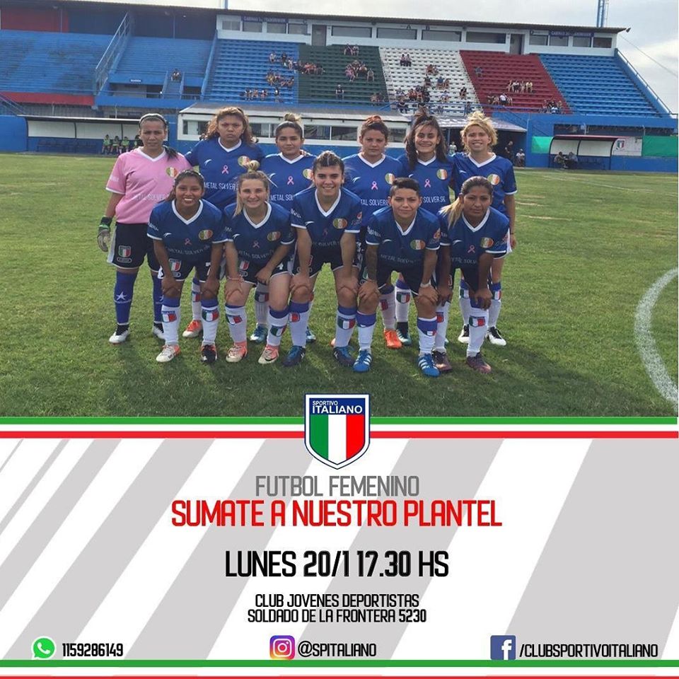 PASSIONE AZZURRA: 7/1/2020 FUTBOL FEMENINO-SPORTIVO ITALIANO. EL