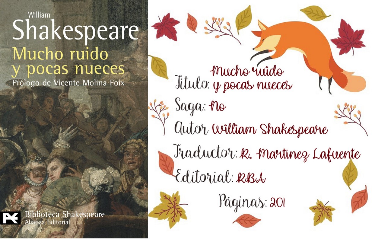 Los Libros de Renardel Mucho ruido y pocas nueces, de William Shakespeare