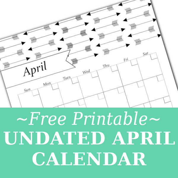 April Black & White Calendar - Free Printable | DIY home sweet home