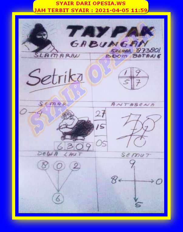 Syair Harian Hk 5 April 2021 Kode Syair Sgp Hk Sd Motesia