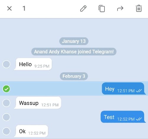 modifica i messaggi inviati in Telegram