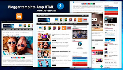 download template blogger amp ocean