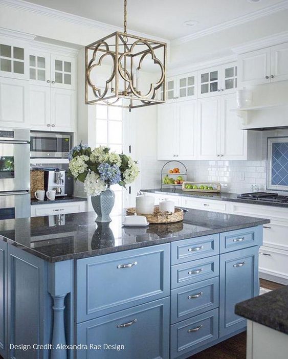 Blue Cabinet Paint Colors:Our Kitchen Makeover | Delightfully Noted