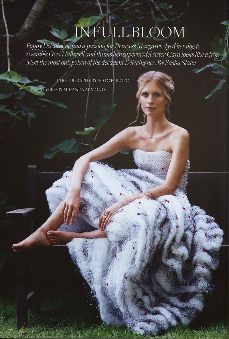 Poppy Delevingne by Koto Bolofo for Town & Country Winter 2014