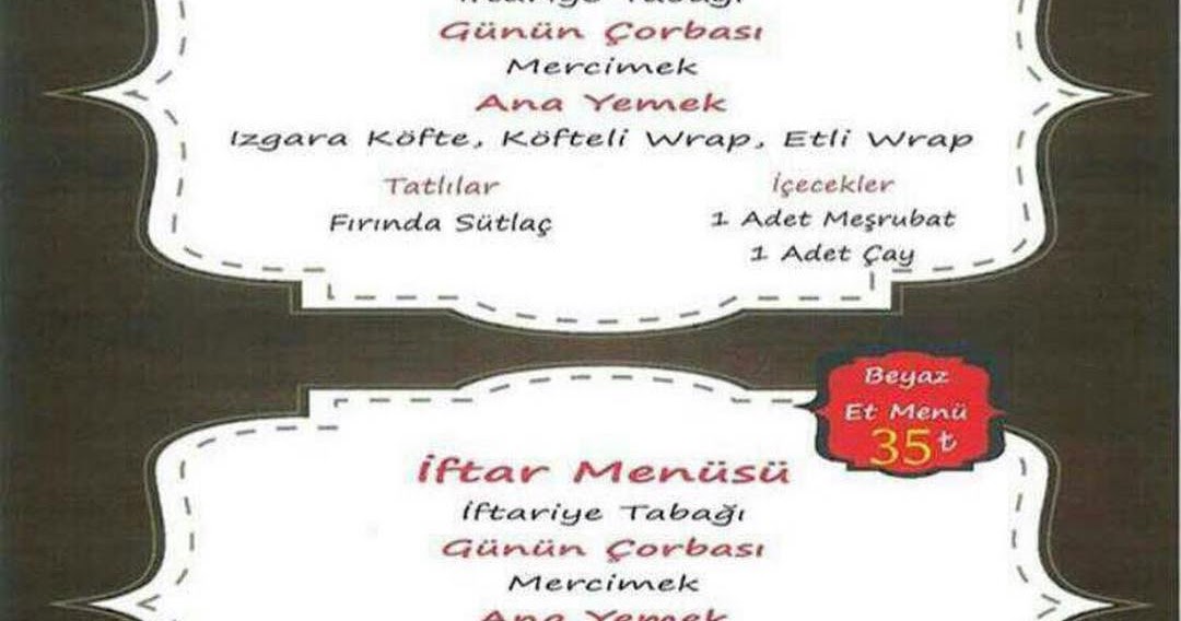 KAHVE DİYARI İSKENDERUN HATAY İFTAR MENÜSÜ