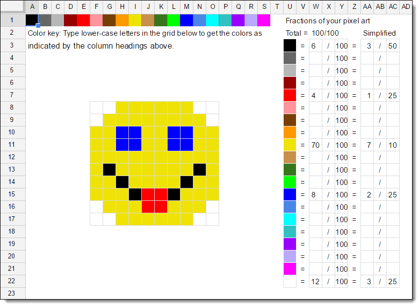 Create pixel art using any image in Google Sheets