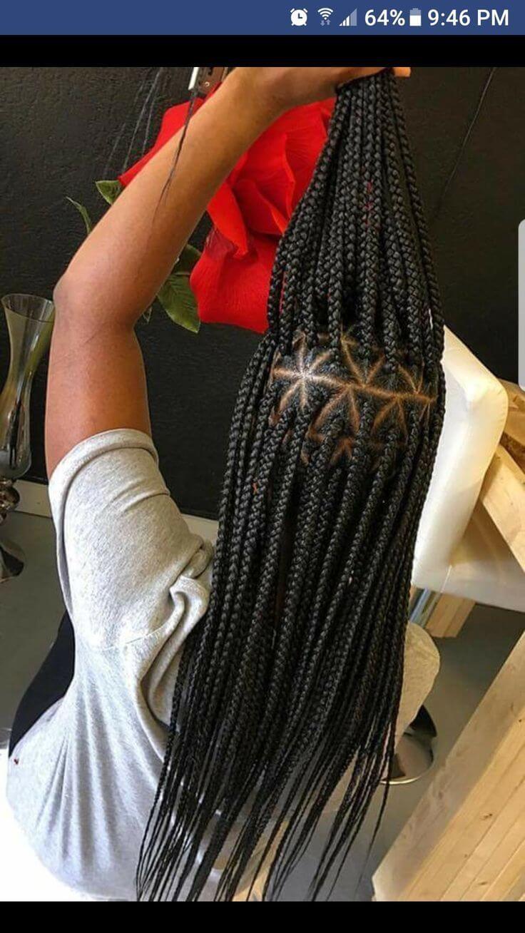 37 Unique Triangle Box Braids Hairstyles 2019 Funky For ...