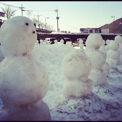 Snowmen at The Hwacheon Ice Festival in Korea | Lindsay Eryn Snowmen at The Hwacheon Ice Festival in Korea | Lindsay Eryn