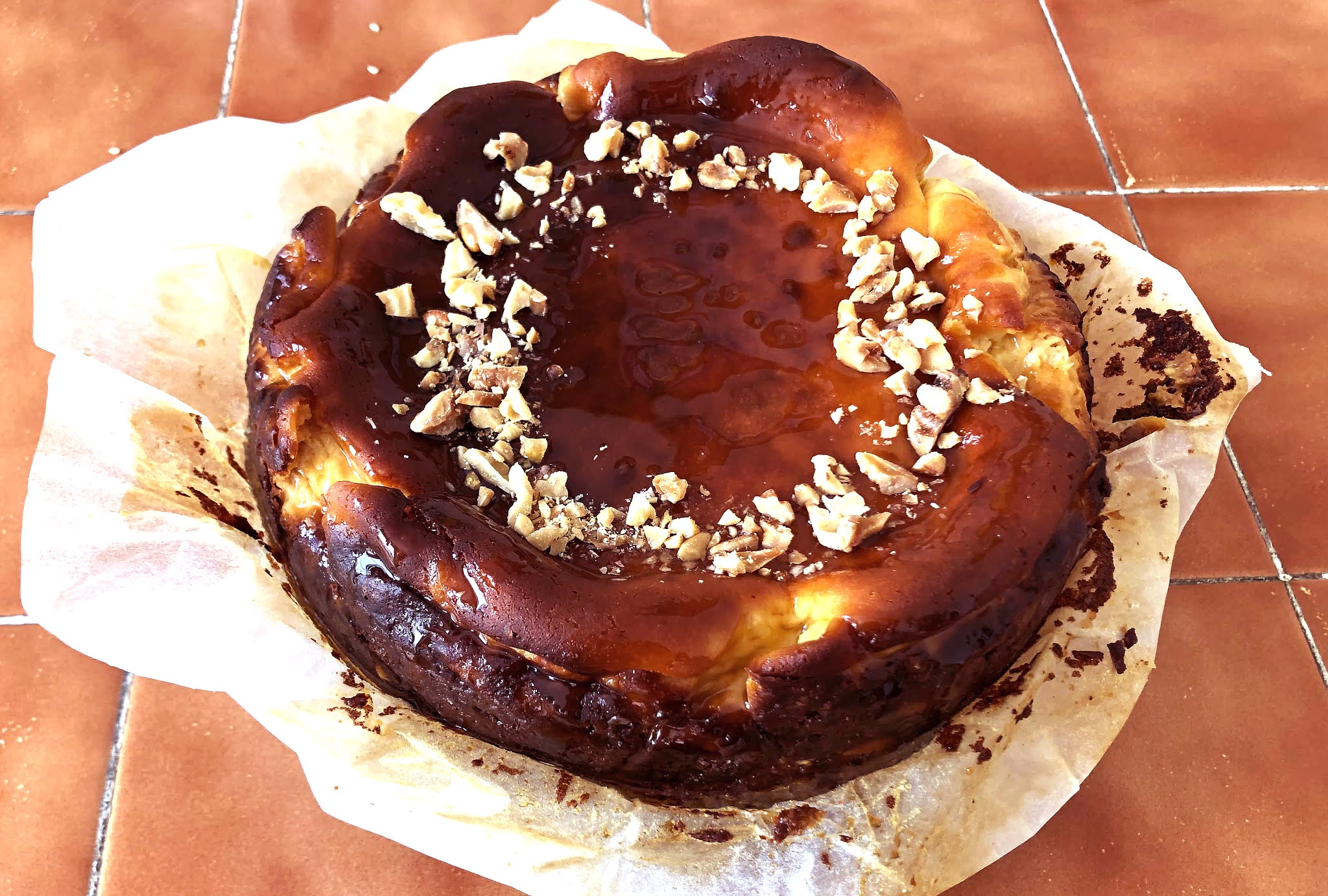 Honey Ricotta Basque Cheesecake