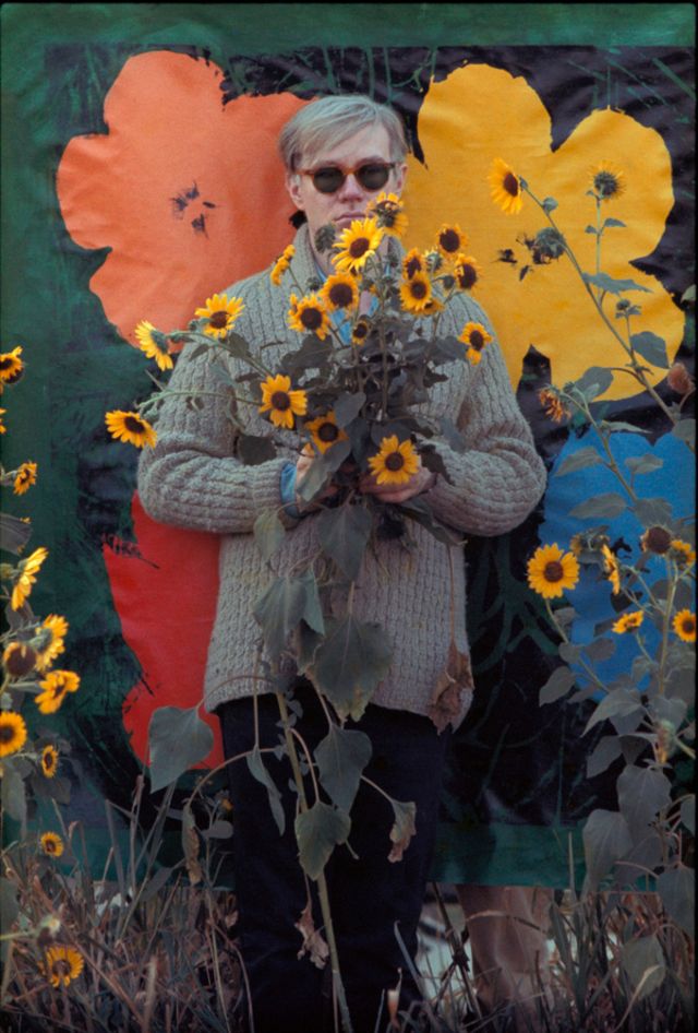 22 Rare Photographs of Andy Warhol in Flower Field With