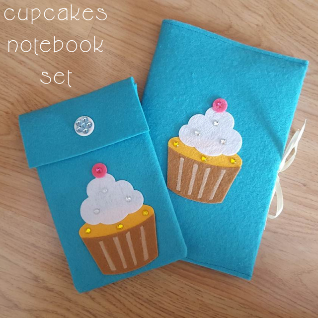 Cupcakes notebook and pencil cover set Cupcakes notebook and pencil cover set
