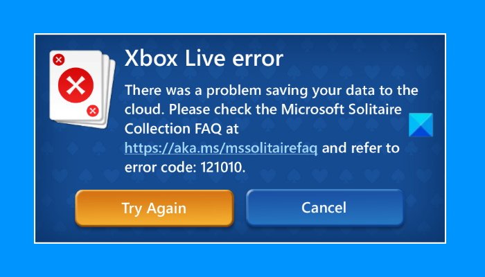 Исправить ошибку Xbox Live 121010