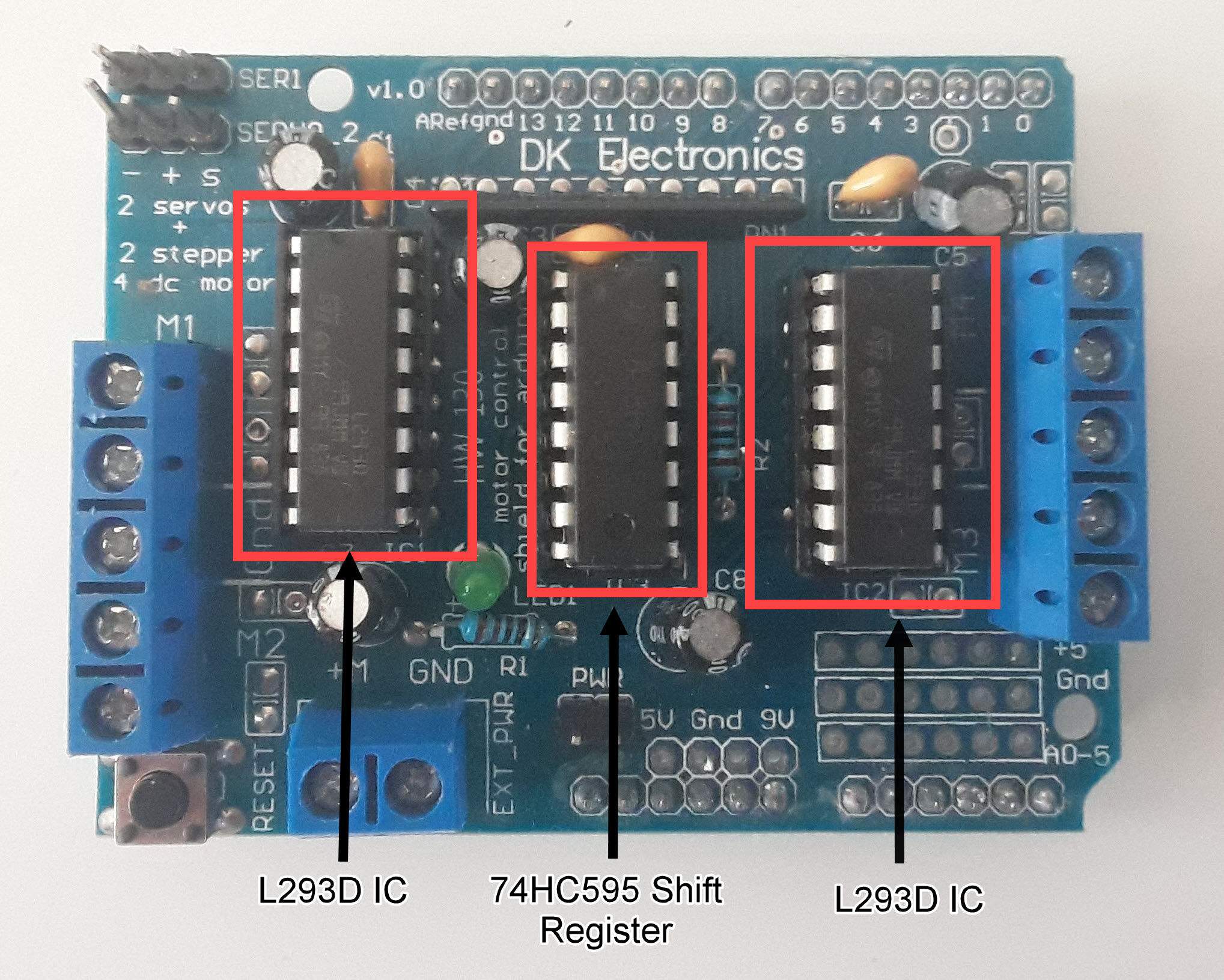 Dc Motor Control Using L293d Motor Shield And Arduino Ee Diary