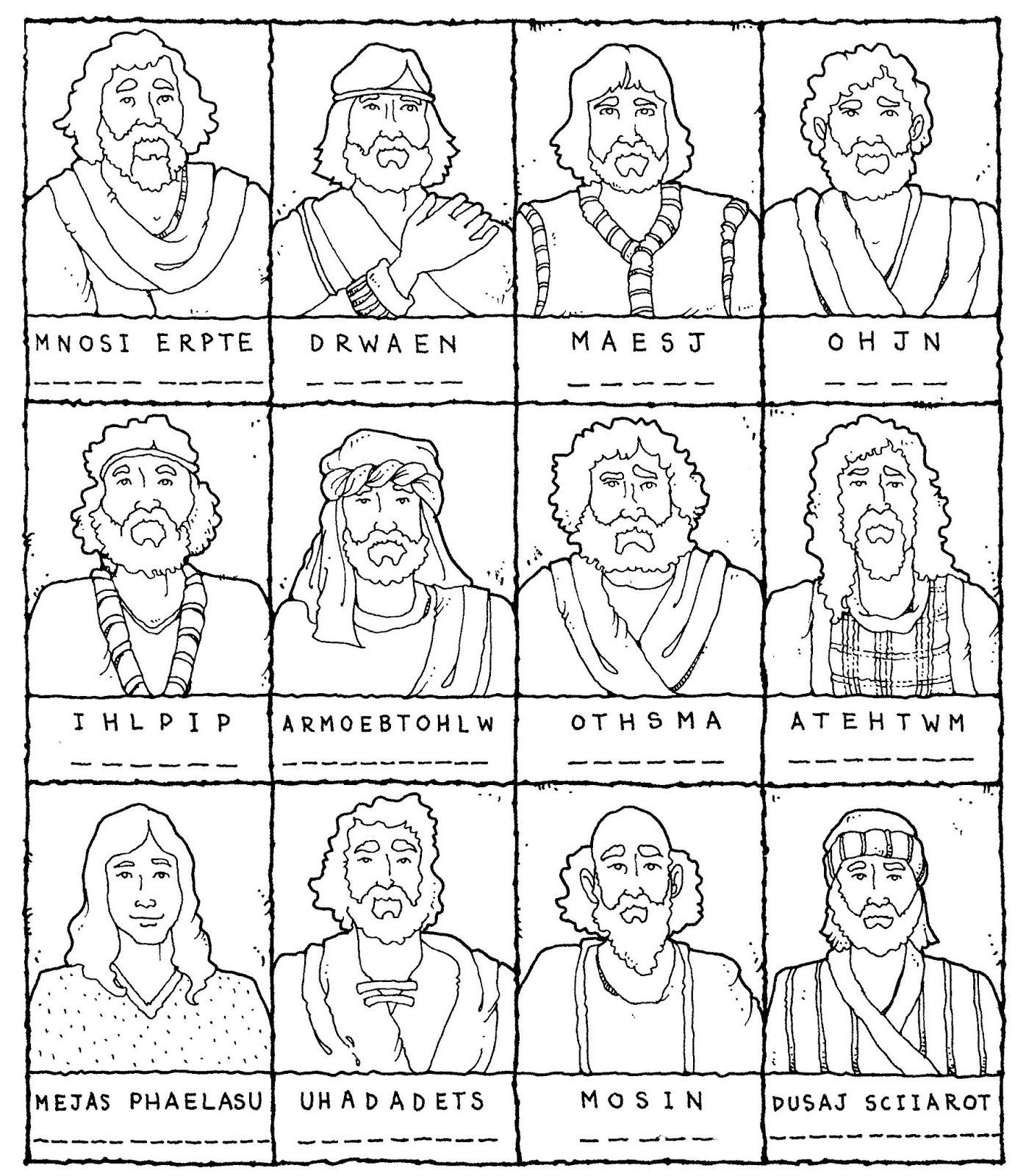 Printable 12 Disciples Activity Sheets Printable World Holiday Printable 12 Disciples Activity Sheets Printable World Holiday
