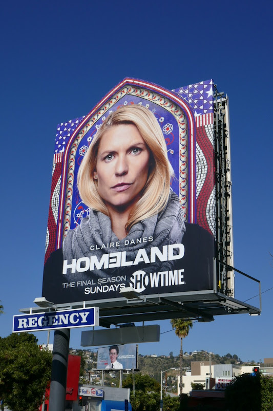 Homeland final season extension cut-out billboard Homeland final season extension billboard