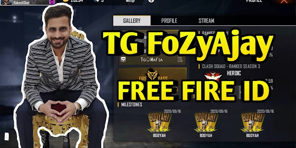 TG FozyAjay Free Fire ID, Biography, Real Name, Age, Stats, etc.