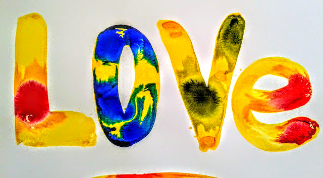 Love, Word Art: Ink on paperboard by miabo enyadike. SOLD