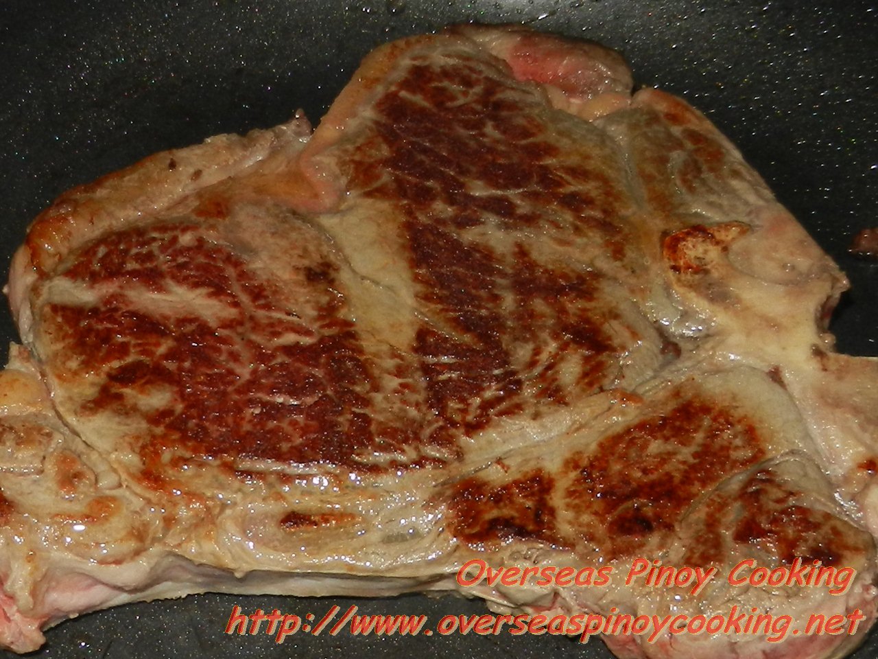 TBone Steak with Mushroom and Oyster Sauce