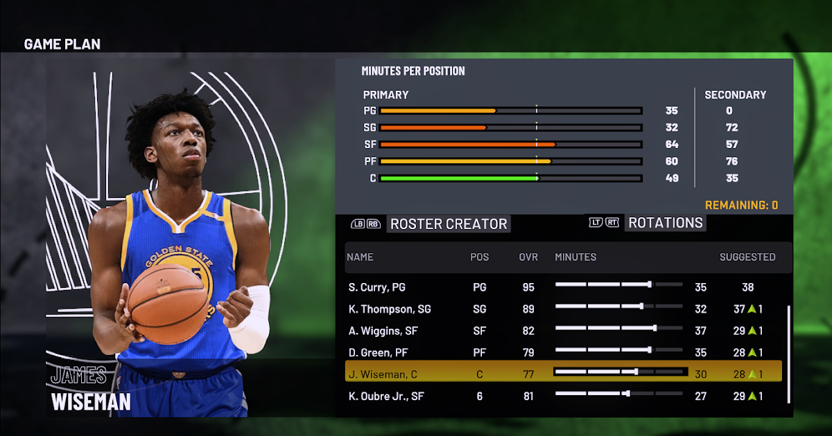 James Wiseman Portrait Pack Warriors By 2kspecialist [FOR 2K21]