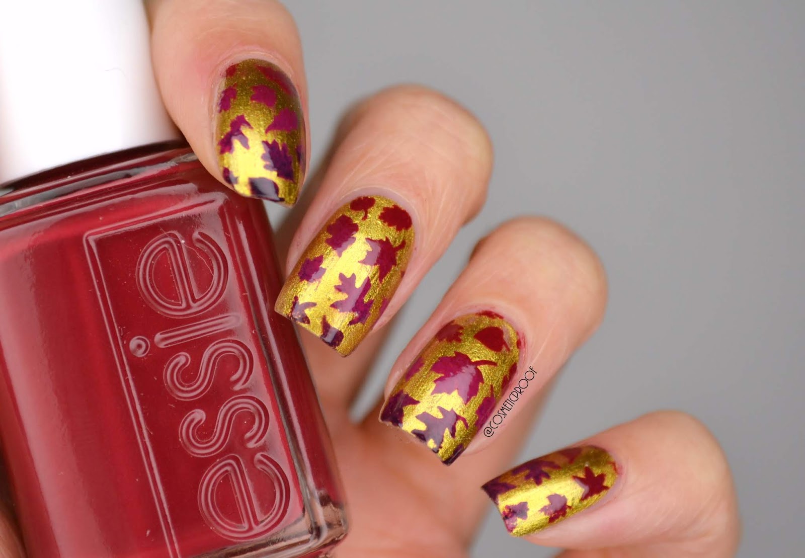 2. Simple Fall Leaf Nail Designs - wide 7