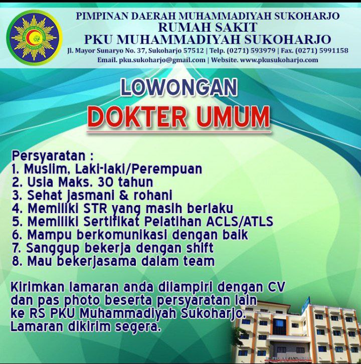 Loker Dokter Pku Muhammadiyah Sukoharjo