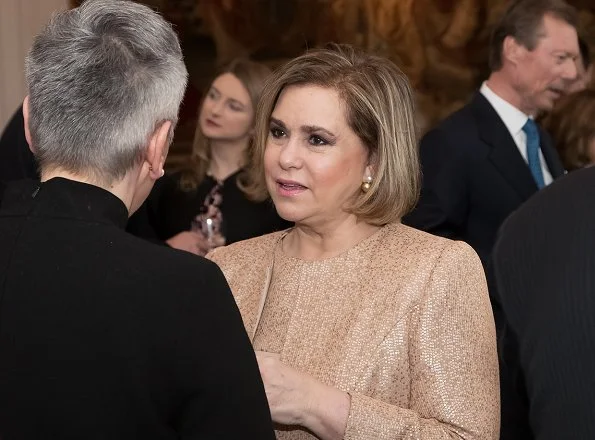 Grand Ducal Family; Grand Duke Henri, Grand Duchess Maria Teresa and Hereditary Grand Duke Guillaume and Hereditary Grand Duchess Stéphanie