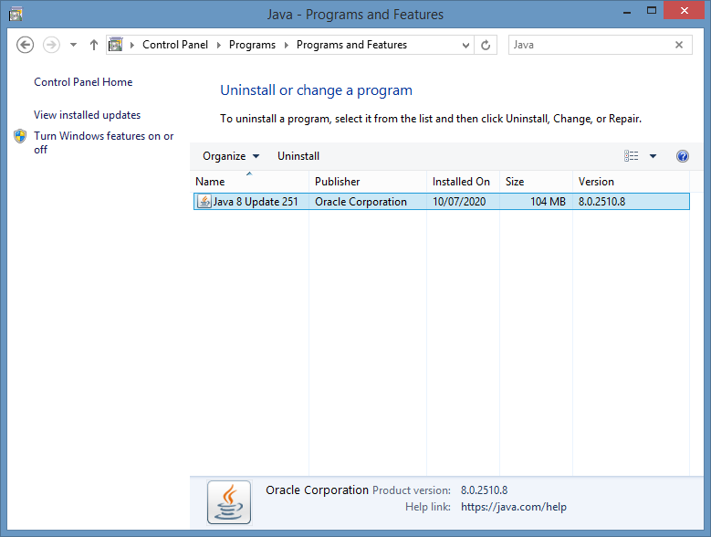 Determine what version of Java is installed on Windows machines on your