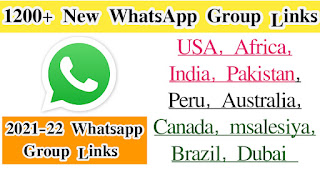 1200+ Invite New All contry WhatsApp Group Links 2021-22